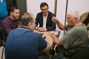 Visita a Jinámar de los candidatos de CC y Juntos por Telde (Foto TA)